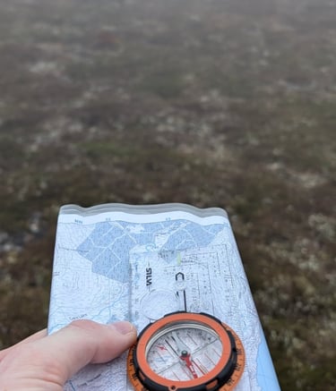 Map and compass navigation