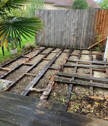 avant la restauration de la terrasse