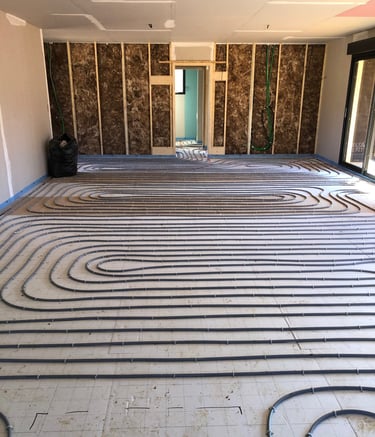 Chauffage par plancher chauffant hydraulique