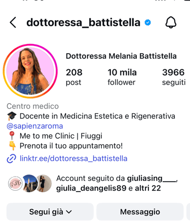 esempio di profilo social gestito da agenzia: personal branding