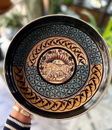 Emel Yılmaz çini, çini sanatı, çini, selçuklu tabağı