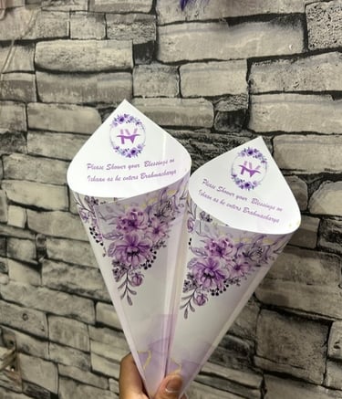 Customized Petals Cone by Geet Events