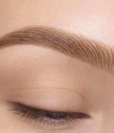 Sample image of a lightly shaded brow for soft enhancement.