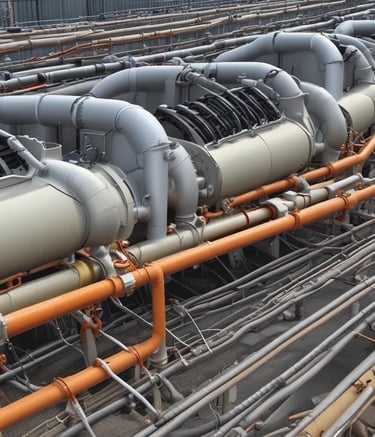 Hydraulic flow diagram sketched on a whiteboard during a project meeting.