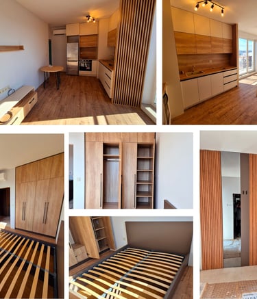 кухня и вградени мебели по поръчка – реализиран проект за апартамент от BrosMebel