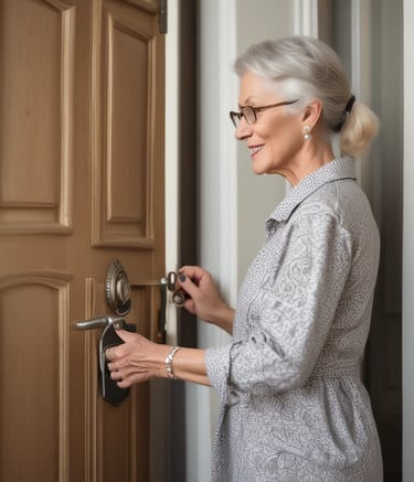 A group photo of volunteers smiling in front of a finished affordable housing unit.