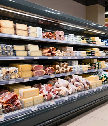 Happy customers shopping in the vibrant produce section.
