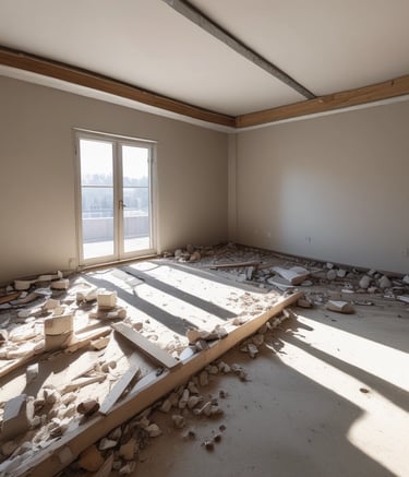 Freshly landscaped backyard with trimmed bushes and vibrant flowers.