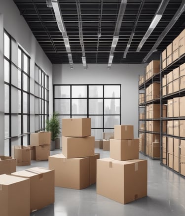 Professional movers dismantling office desks for relocation in Abu Dhabi.