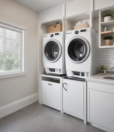 Close-up of energy-efficient washing machine