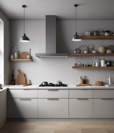 Modern kitchen with new electrodomésticos installed