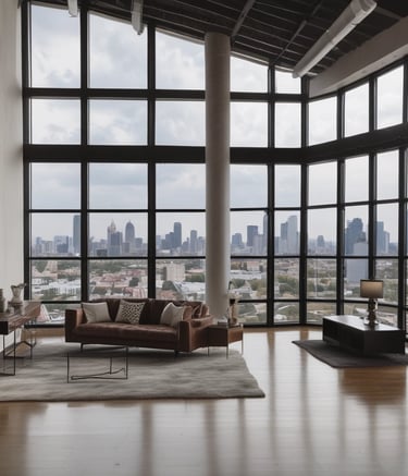 A diverse group of investors reviewing property plans together in a bright office.