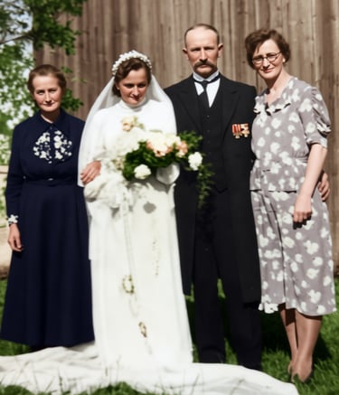 Mamas Hochzeit um 1940, bearbeitet