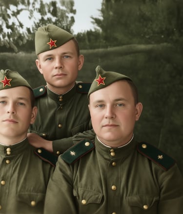 Russische Soldaten vermutlich 2.Weltkrieg, fertig restauriert