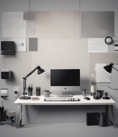 Modern office meeting room with diverse team collaborating over documents.