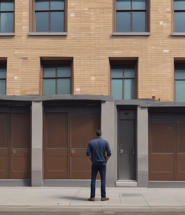 Modern office meeting room with diverse team collaborating over documents.