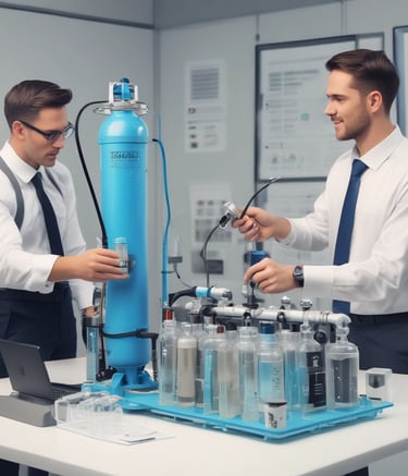Modern office meeting room with diverse team collaborating over documents.