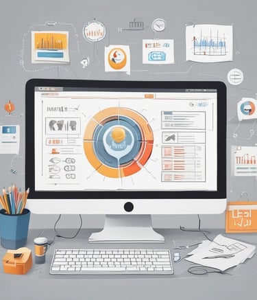 Close-up of hands sketching a marketing funnel on a whiteboard.