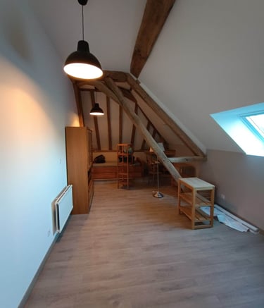 chambre ado en comble rénové par l'entreprise guyon