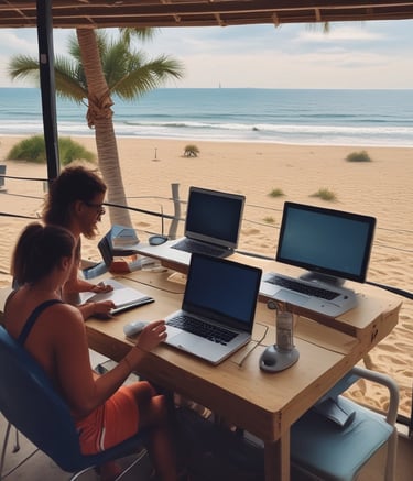 Close-up of hands typing on a laptop with cybersecurity code on screen.