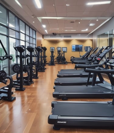 Close-up of a high-quality stationary bike with digital display.