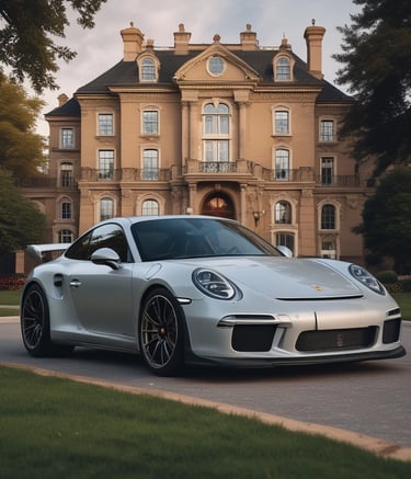 Interior shot of a high-end office space with elegant furnishings and large windows.