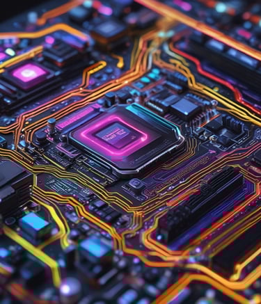 A vibrant website design displayed on a laptop screen, showcasing clean, modern layout.