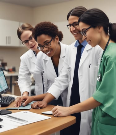 A compassionate nurse speaking with a patient in a rural clinic.