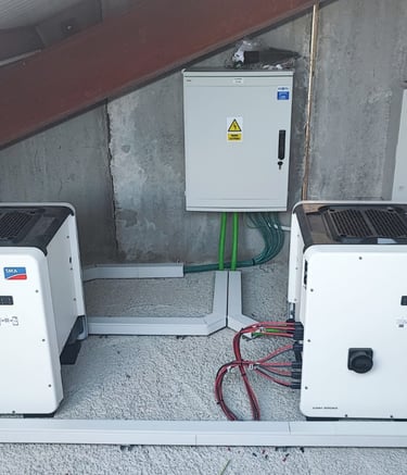 a couple of white appliances sitting on top of a floor