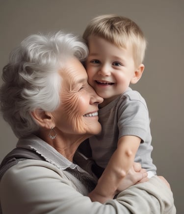 Close-up of a caregiver attentively listening on a headset in a calm environment.