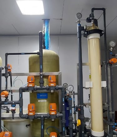 Large pumps connections setup for industrial plants