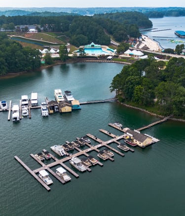 Boat Dock Drone Photo
