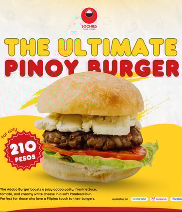 Design poster for burgers