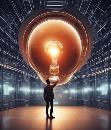 A satisfied client reviewing a report with a consultant.