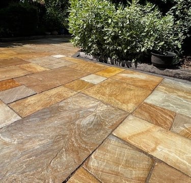 PJB Exterior Cleaning restoring Indian sandstone with expert pressure washing in Norwich Norfolk