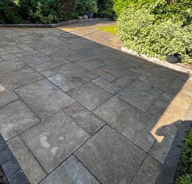 Enhancing curb appeal with Indian sandstone cleaning by PJB Exterior Cleaning in Norwich Norfolk