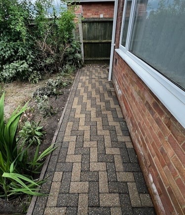 “PJB Exterior Cleaning pressure washing driveway and exterior walls in Norwich Norfolk”