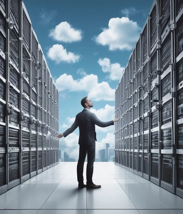 A padlock sits atop a stack of credit cards on a keyboard, with a bluish hue and digital streaks in the background, suggesting themes of digital security and privacy.