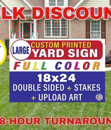a yard sign that says,'full color full color full color full color full