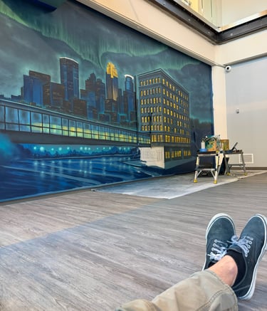 Minnesota Muralist Minneapolis Storms Dworak Mural