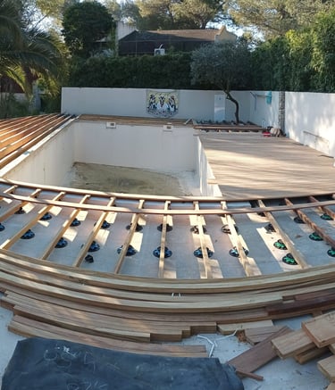 structure plot et lambourde pour terrasses bois