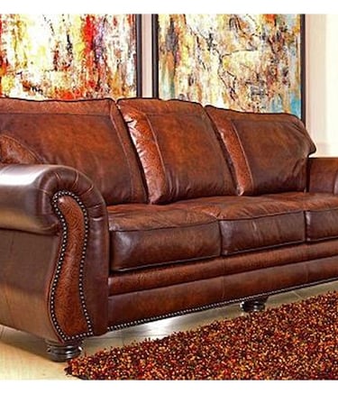 Beautiful leather-sofa by afsar sofa repair