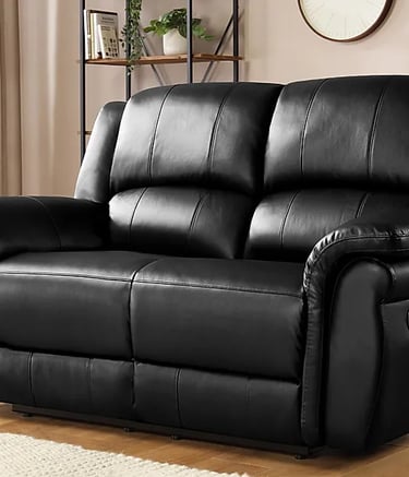 Black-leather-sofa by afsar sofa repair