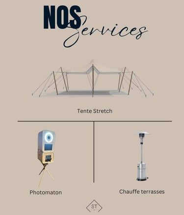 Chauffe terrasse à louer pour les évents