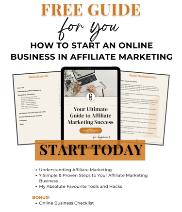 3 pages of free affiliate marketing guide