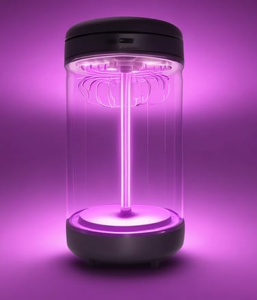 A person is holding a large canister of Lysol Advanced Disinfecting Wipes. The container is prominently blue and white, featuring text that highlights its germ-killing properties and enhanced cleaning power. In the background, there are various bottles and jars that appear to be on a kitchen shelf.