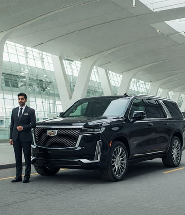 black SUV chauffeur Services 