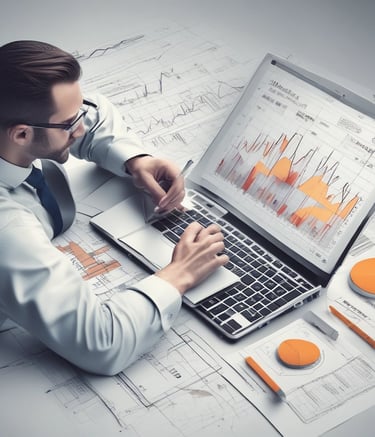 A visual representation of business intelligence tools.