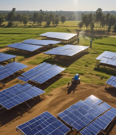 a man riding a skateboard down a street next to tall buildings