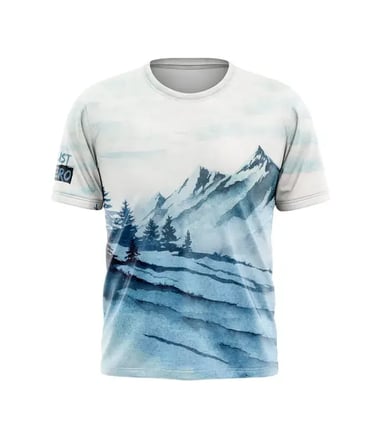 a mountain scene with a mountain view of a mountain range